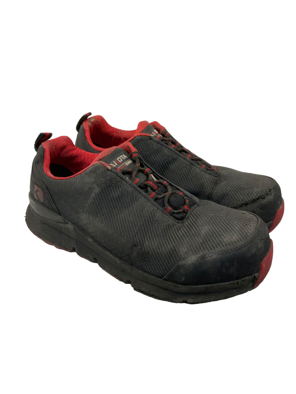 DAKOTA Men's 2410 CTCP Quad Comfort Anti Slip Low Cut Safety Shoes Black Red 10M